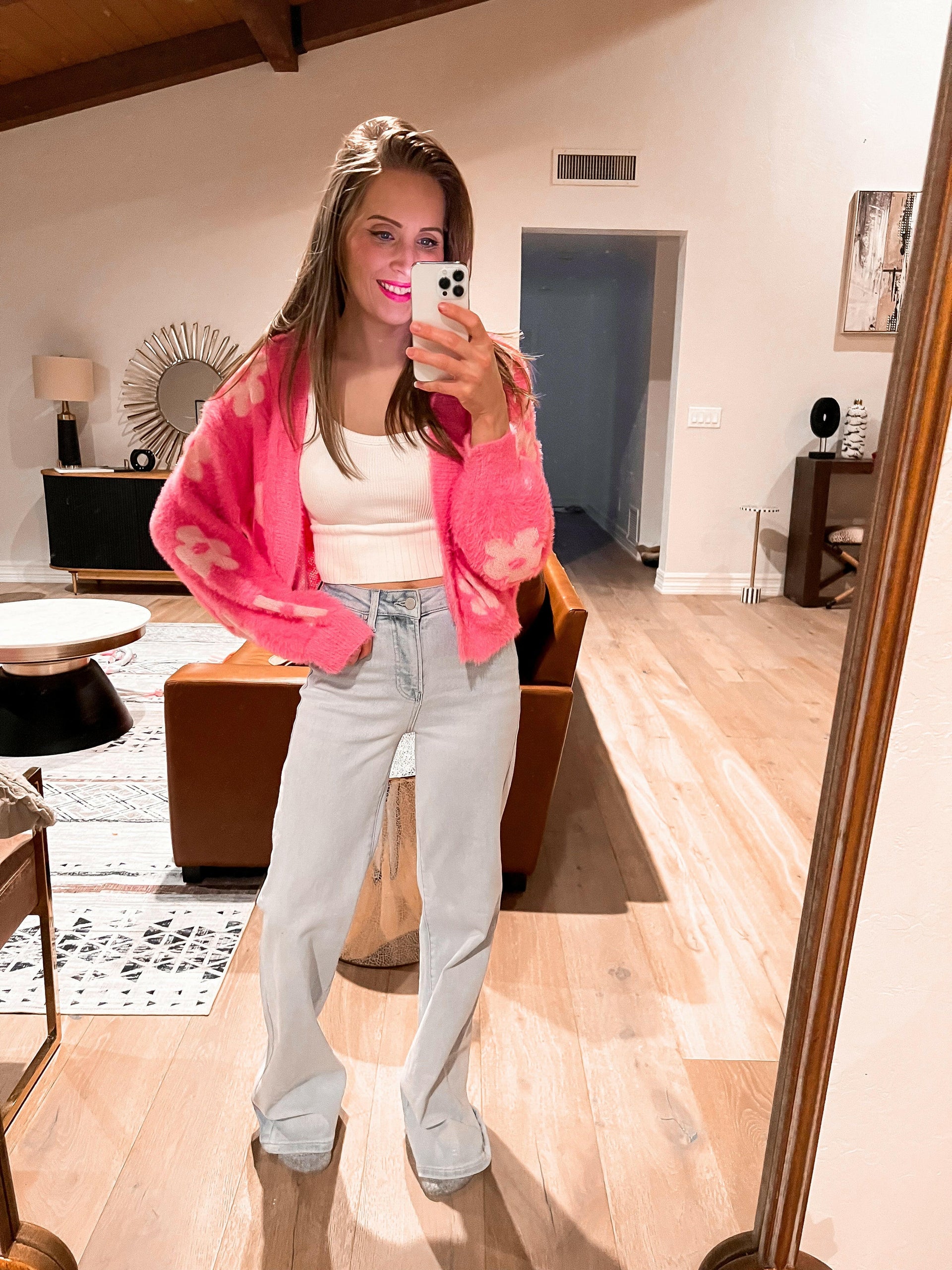 Barbie Girl Floral Cardigan |-Sweaters-Krush Kandy, Women's Online Fashion Boutique Located in Phoenix, Arizona (Scottsdale Area)