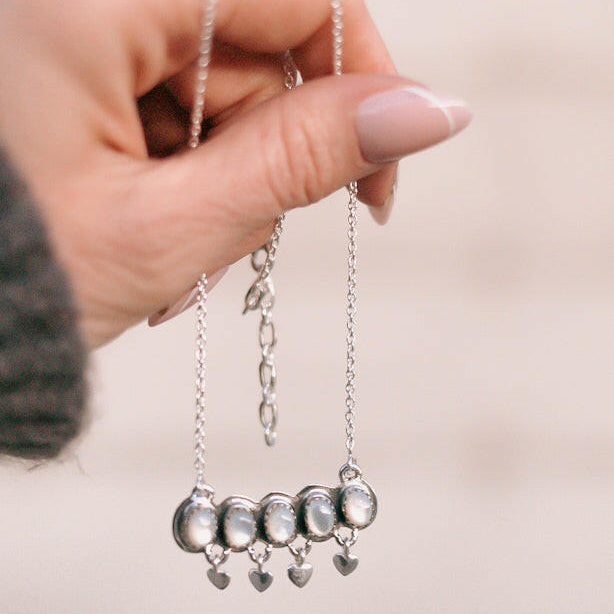 Heart's Desire Stone Necklace-Chain Necklaces-Krush Kandy, Women's Online Fashion Boutique Located in Phoenix, Arizona (Scottsdale Area)