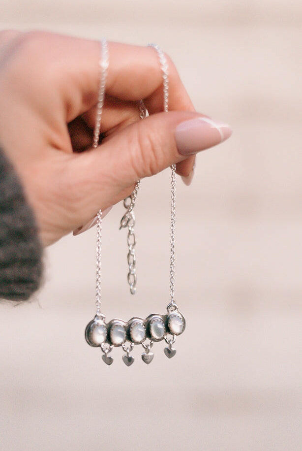 Heart's Desire Stone Necklace-Chain Necklaces-Krush Kandy, Women's Online Fashion Boutique Located in Phoenix, Arizona (Scottsdale Area)