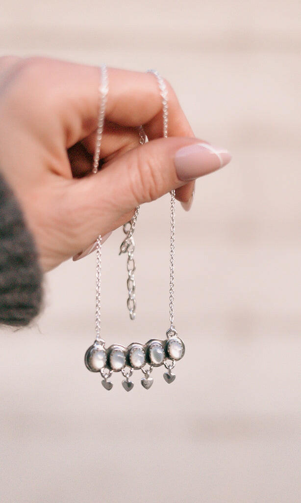 Heart's Desire Stone Necklace-Chain Necklaces-Krush Kandy, Women's Online Fashion Boutique Located in Phoenix, Arizona (Scottsdale Area)