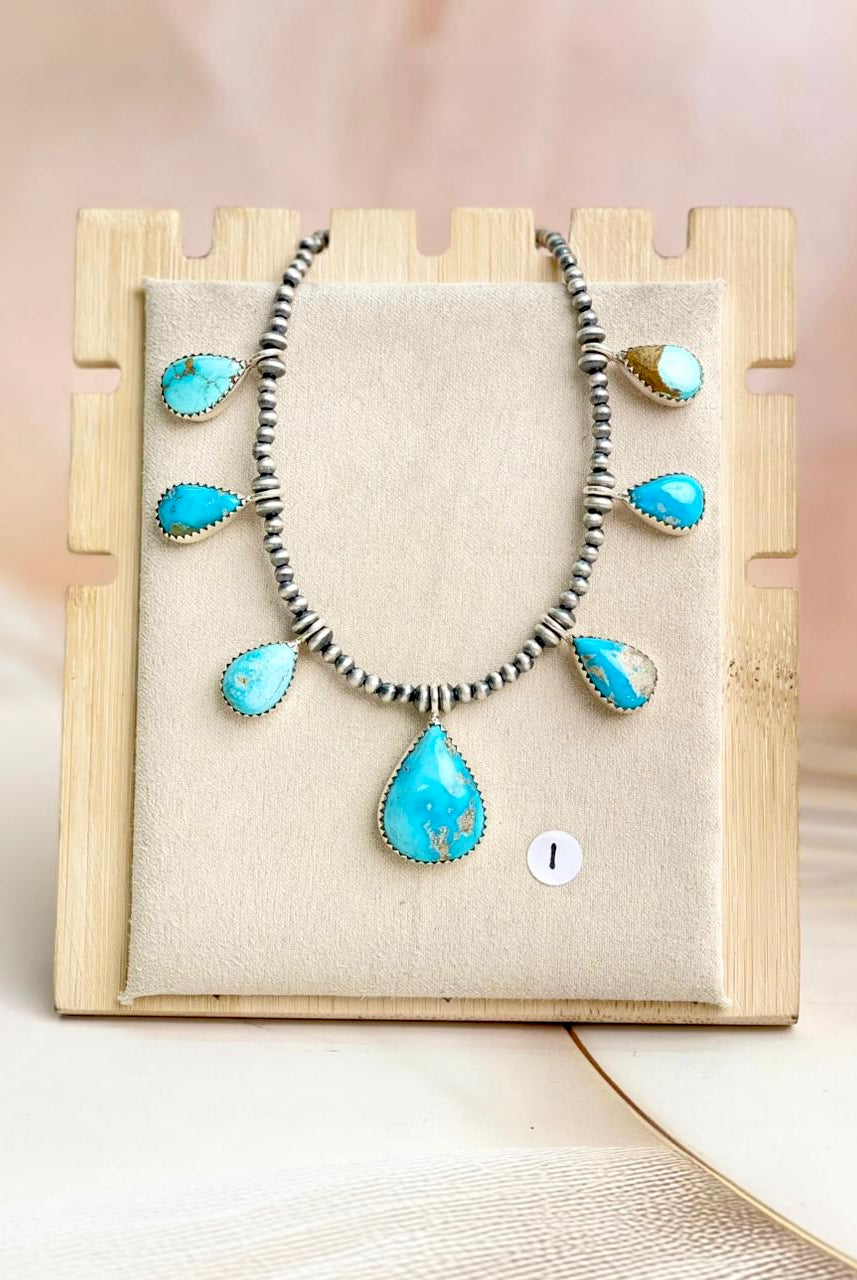 Desert Pearl White Water Turquoise Necklaces-Necklaces-Krush Kandy, Women's Online Fashion Boutique Located in Phoenix, Arizona (Scottsdale Area)