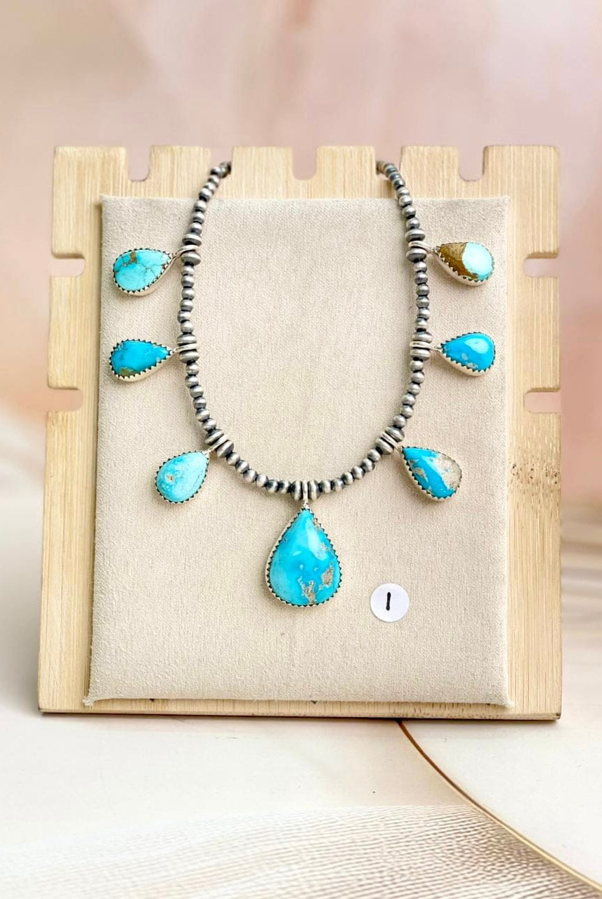 Desert Pearl White Water Turquoise Necklaces-Necklaces-Krush Kandy, Women's Online Fashion Boutique Located in Phoenix, Arizona (Scottsdale Area)