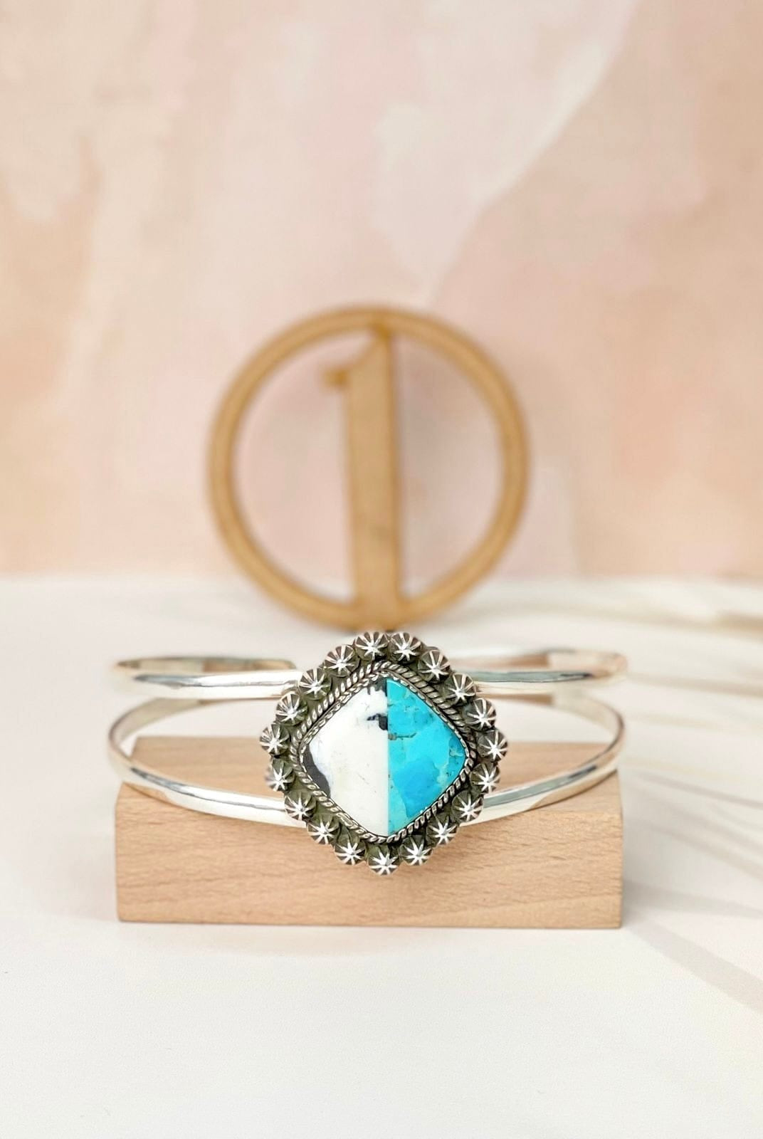 White Buffalo & Turquoise Slab Cuffs Bno. 6-Bracelets-Krush Kandy, Women's Online Fashion Boutique Located in Phoenix, Arizona (Scottsdale Area)