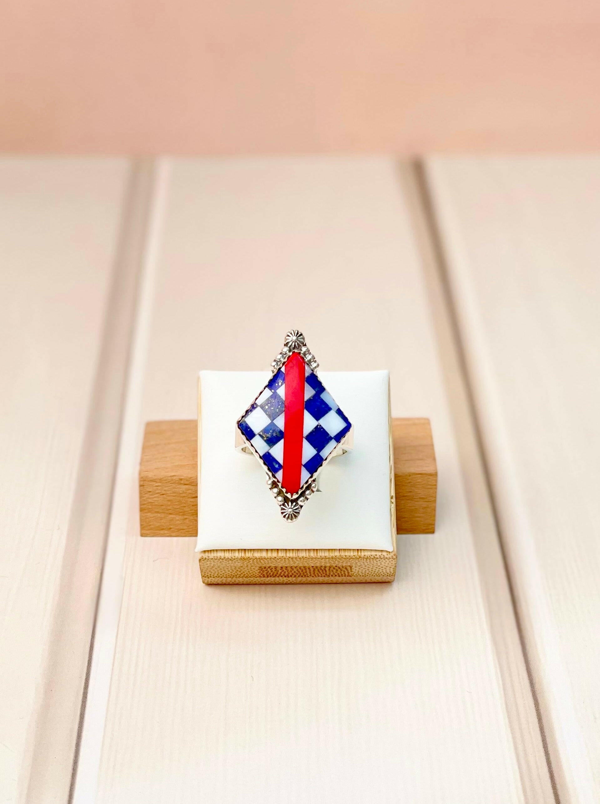 Star-Spangled Stripes Rings-Rings-Krush Kandy, Women's Online Fashion Boutique Located in Phoenix, Arizona (Scottsdale Area)