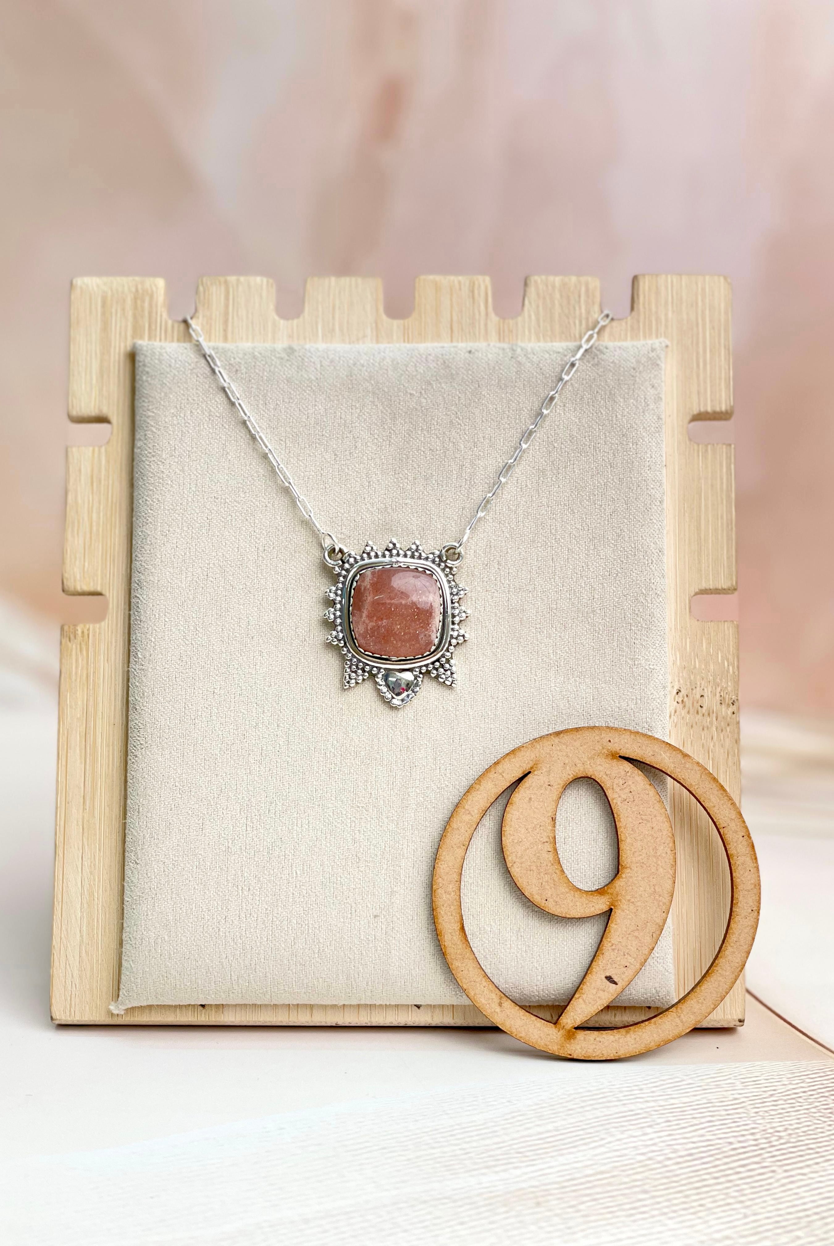 Sunstone Slab Necklace sno 32-Necklaces-Krush Kandy, Women's Online Fashion Boutique Located in Phoenix, Arizona (Scottsdale Area)