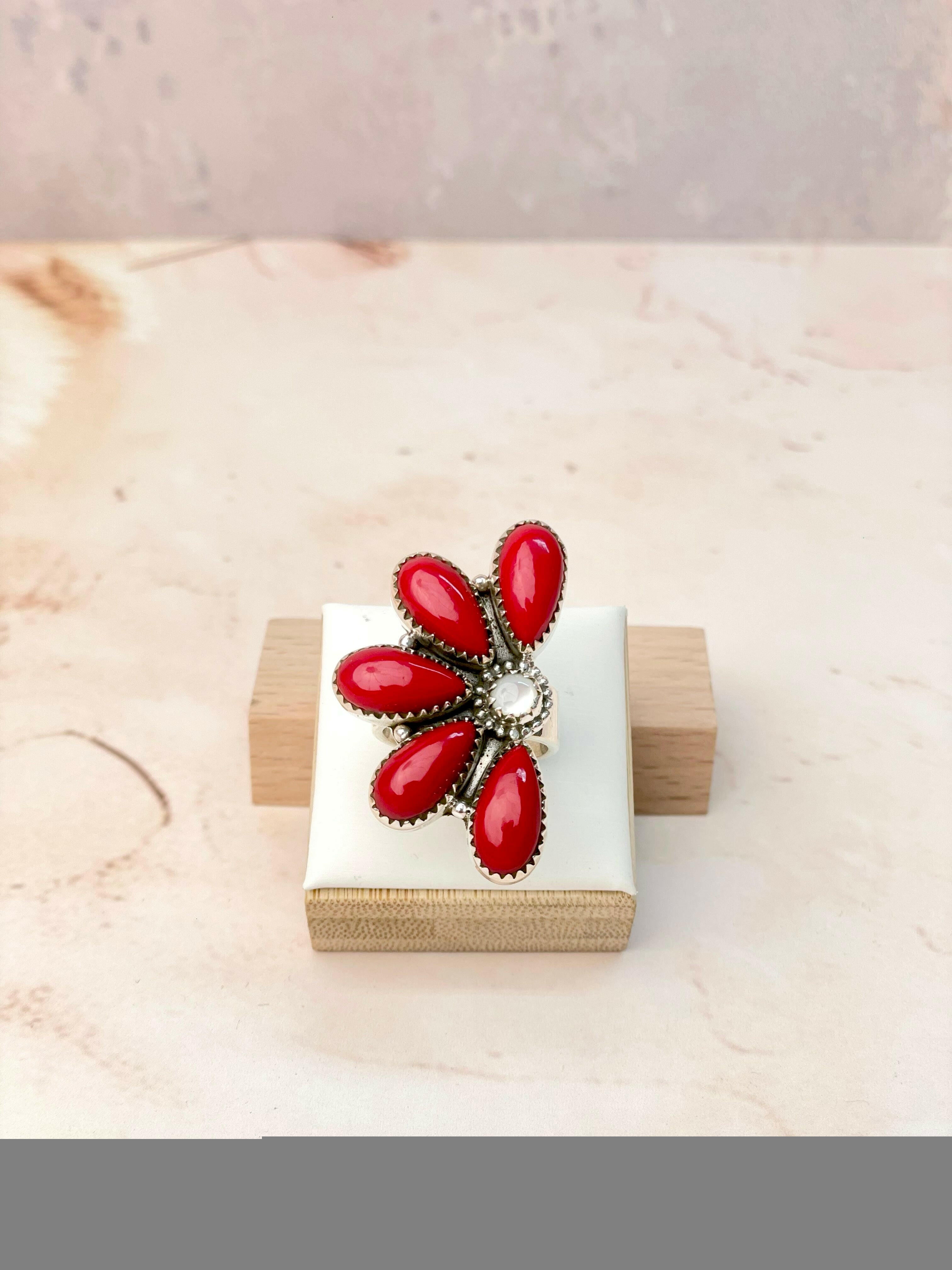 Blooming Rosarita Half Daisy Rings-Rings-Krush Kandy, Women's Online Fashion Boutique Located in Phoenix, Arizona (Scottsdale Area)