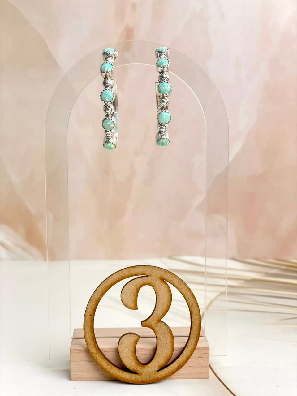 Multi Opal Hoop Earrings sno 18-Earrings-Krush Kandy, Women's Online Fashion Boutique Located in Phoenix, Arizona (Scottsdale Area)