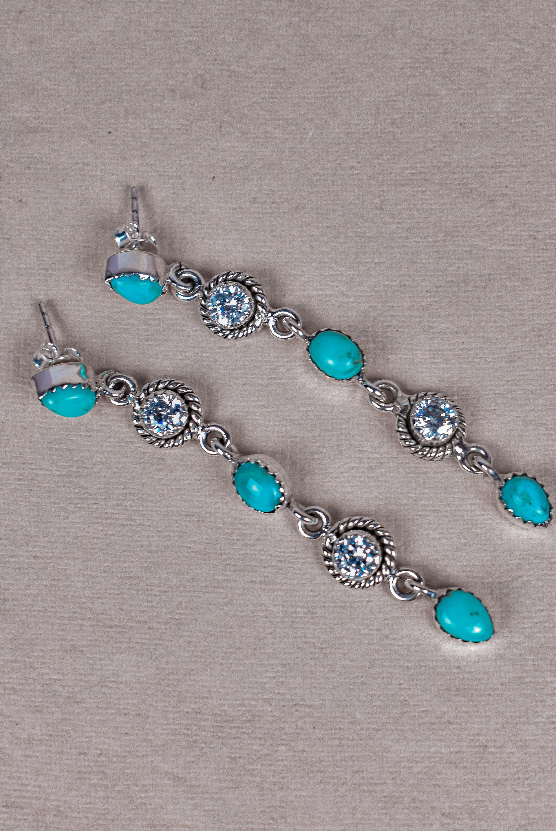 Triple Double Dangle Earrings-Drop Earrings-Krush Kandy, Women's Online Fashion Boutique Located in Phoenix, Arizona (Scottsdale Area)