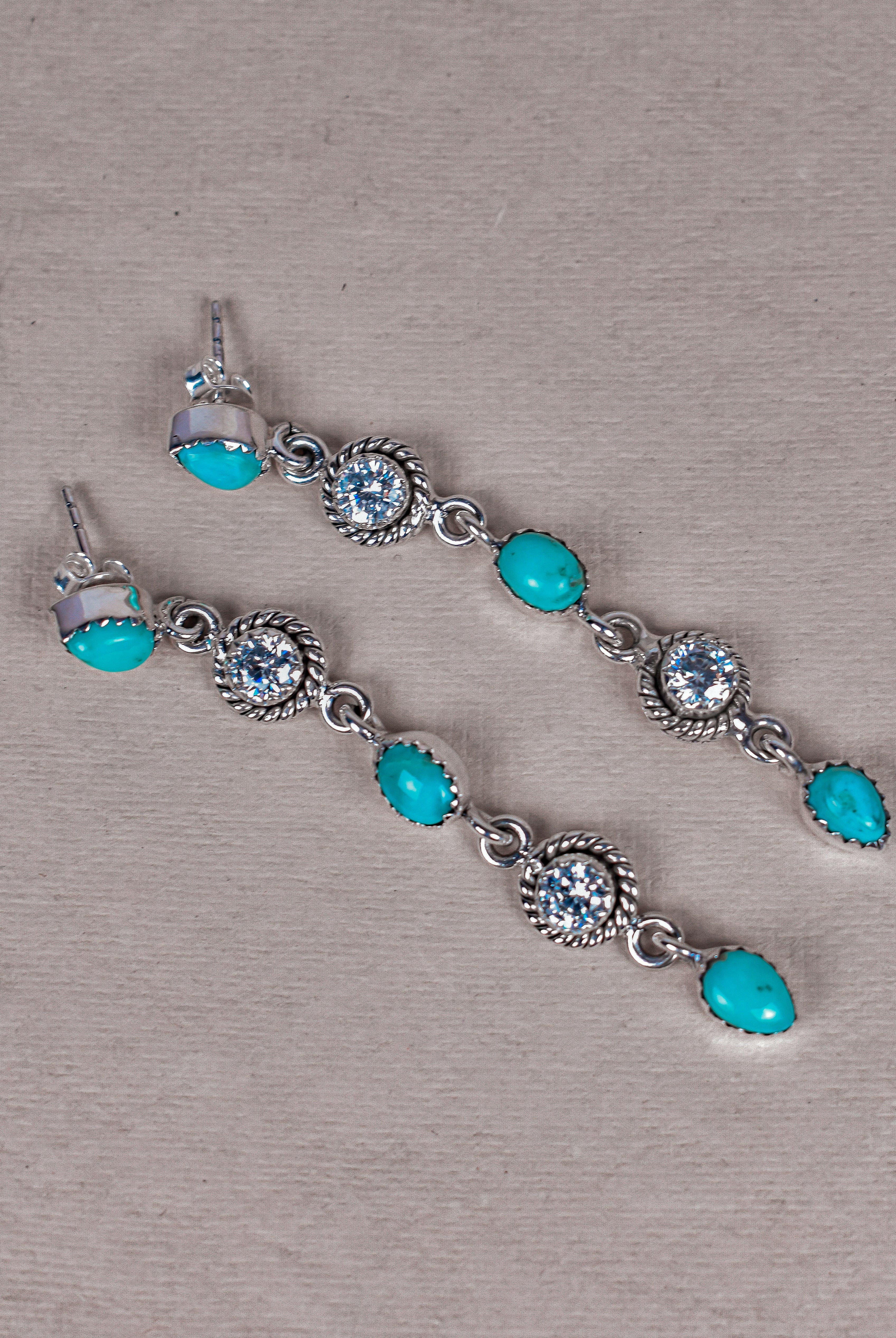 Triple Double Dangle Earrings-Drop Earrings-Krush Kandy, Women's Online Fashion Boutique Located in Phoenix, Arizona (Scottsdale Area)