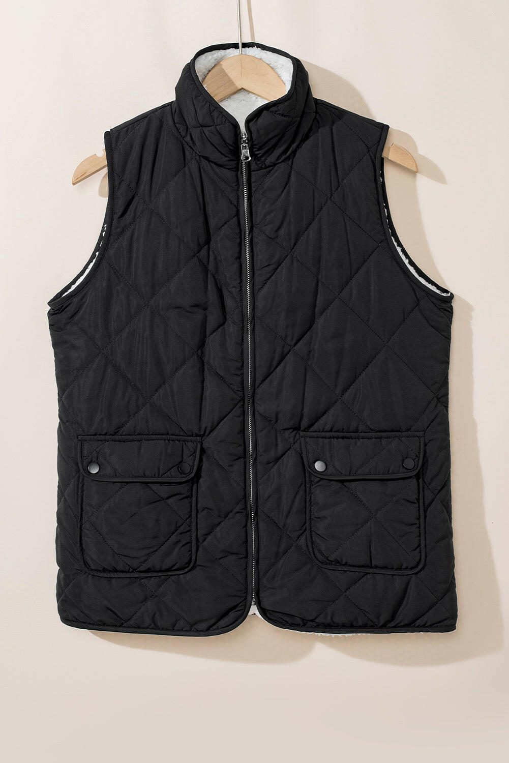 Fleece-Lined Zip-Up Vest (2 colors)-Vests-Krush Kandy, Women's Online Fashion Boutique Located in Phoenix, Arizona (Scottsdale Area)