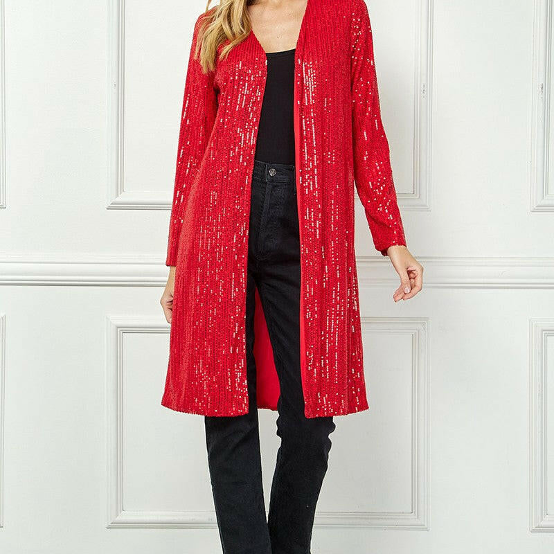 All Over Sequin Cardigan-Cardigans-Krush Kandy, Women's Online Fashion Boutique Located in Phoenix, Arizona (Scottsdale Area)