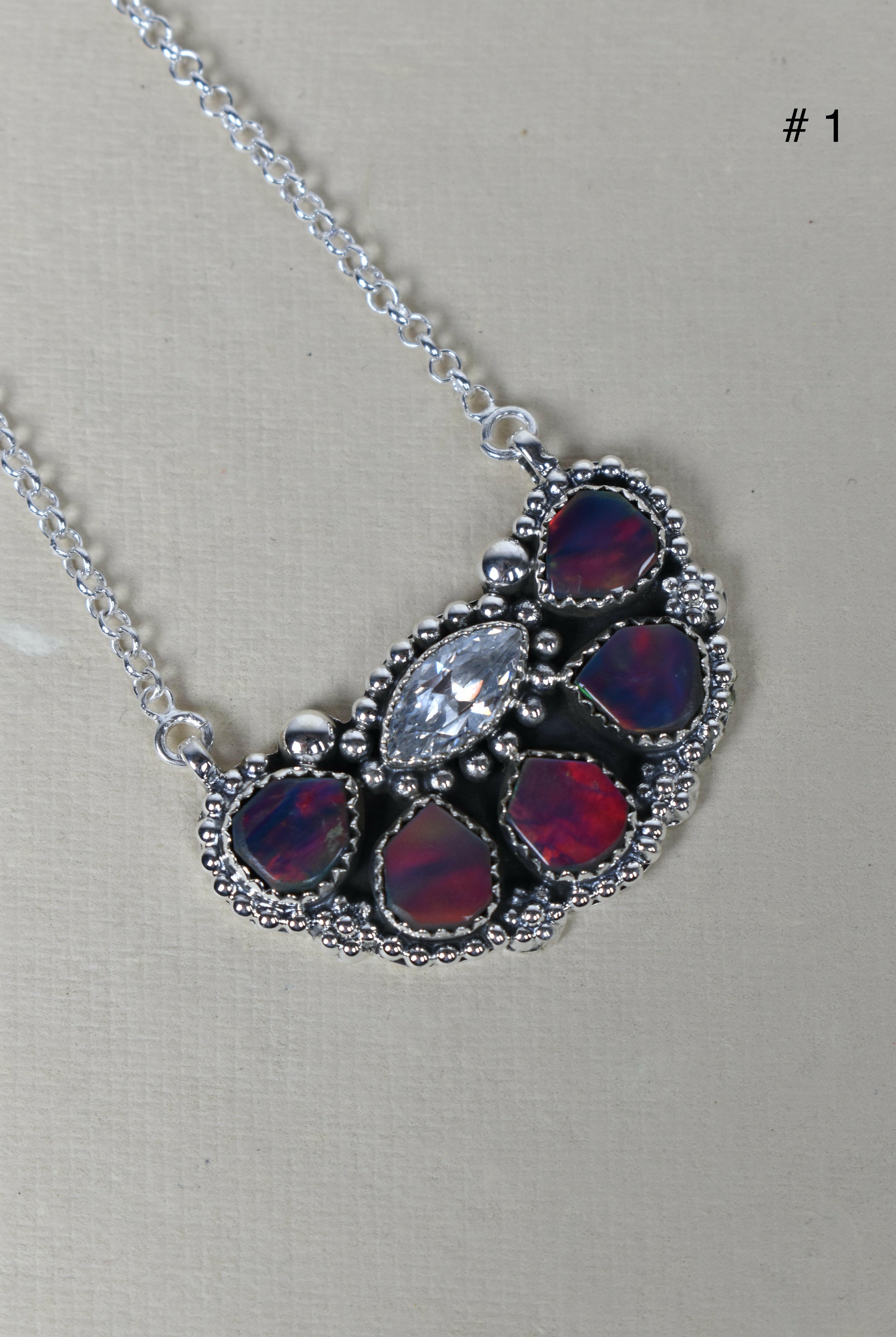 Paw Pad CZ & Stone Necklace-Pendant Necklaces-Krush Kandy, Women's Online Fashion Boutique Located in Phoenix, Arizona (Scottsdale Area)