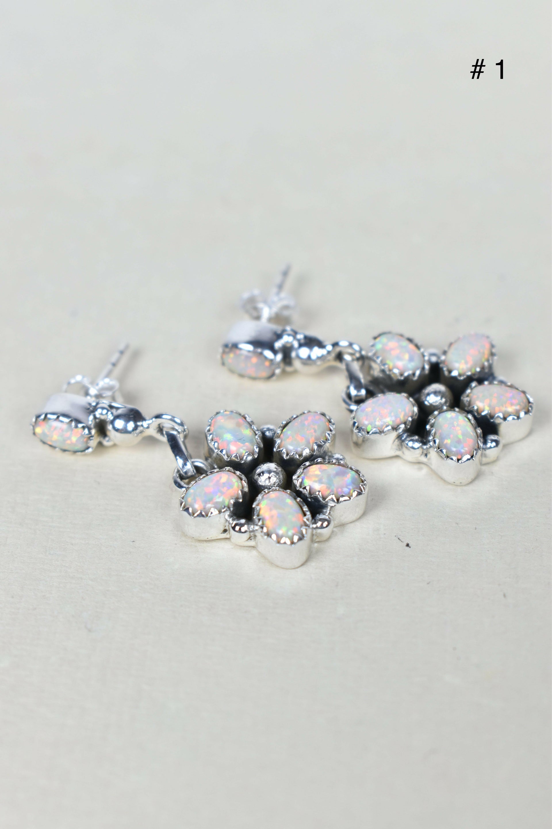 Pentapetal Post Sterling Silver Earrings-Drop Earrings-Krush Kandy, Women's Online Fashion Boutique Located in Phoenix, Arizona (Scottsdale Area)