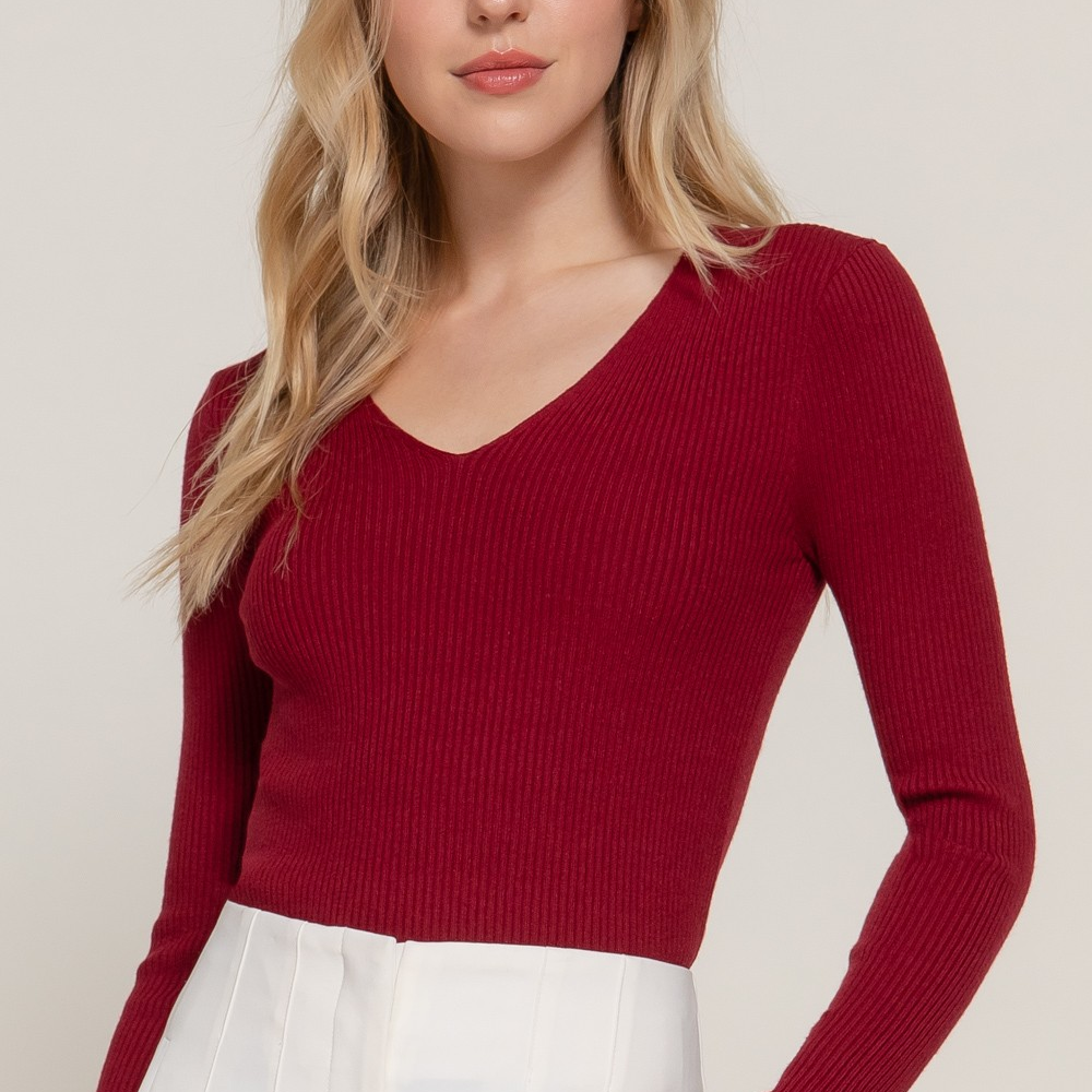 Sleek Simplicity Knit Sweater Top-Sweaters-Krush Kandy, Women's Online Fashion Boutique Located in Phoenix, Arizona (Scottsdale Area)