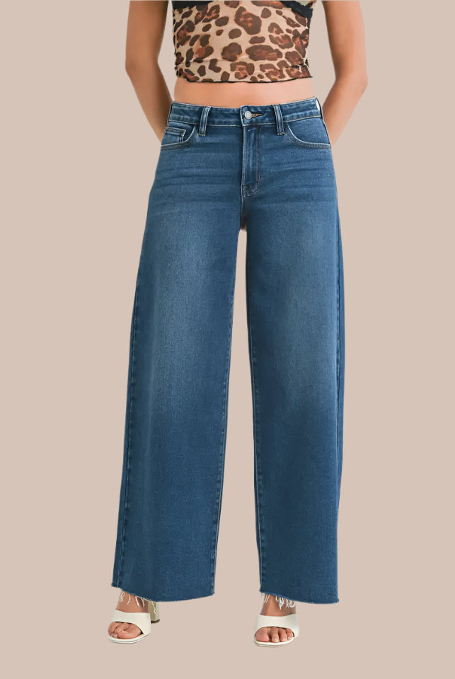 Relaxed Wide Leg Jeans-Jeans-Krush Kandy, Women's Online Fashion Boutique Located in Phoenix, Arizona (Scottsdale Area)