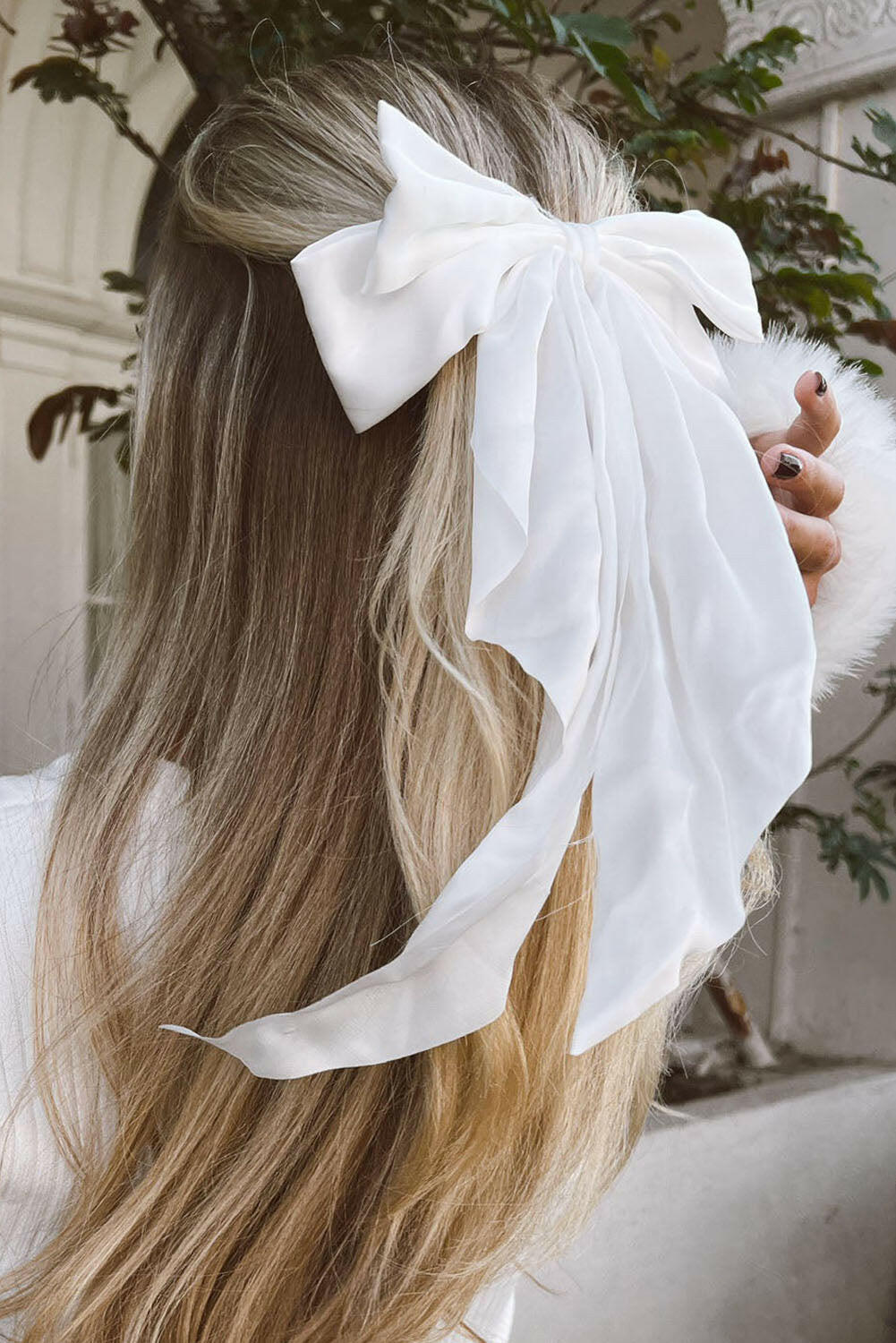 Oversized Satin Bow Hair Clip-Hair Accessories-Krush Kandy, Women's Online Fashion Boutique Located in Phoenix, Arizona (Scottsdale Area)