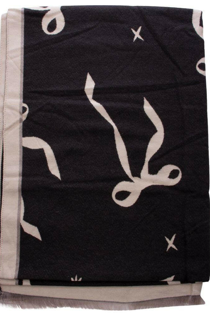 Ribbon Design Frayed Edge Oblong Scarf-Scarves-Krush Kandy, Women's Online Fashion Boutique Located in Phoenix, Arizona (Scottsdale Area)