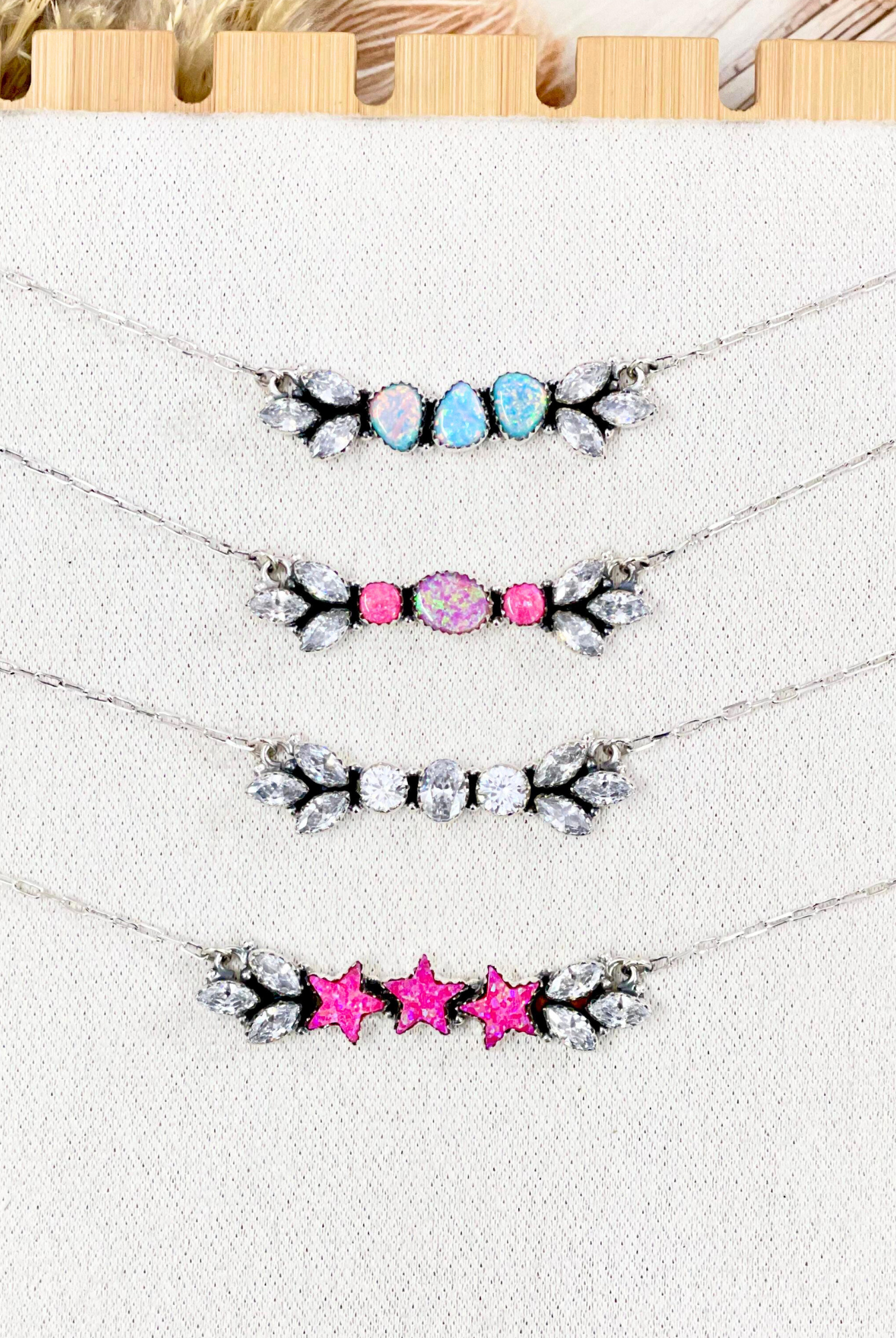 Opal Wonderland Crystal Necklaces-Necklaces-Krush Kandy, Women's Online Fashion Boutique Located in Phoenix, Arizona (Scottsdale Area)