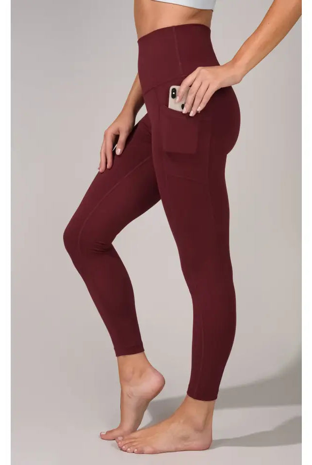 Yogalicious Elastic Free High Rise Side Pocket Ankle Legging-Leggings-Krush Kandy, Women's Online Fashion Boutique Located in Phoenix, Arizona (Scottsdale Area)