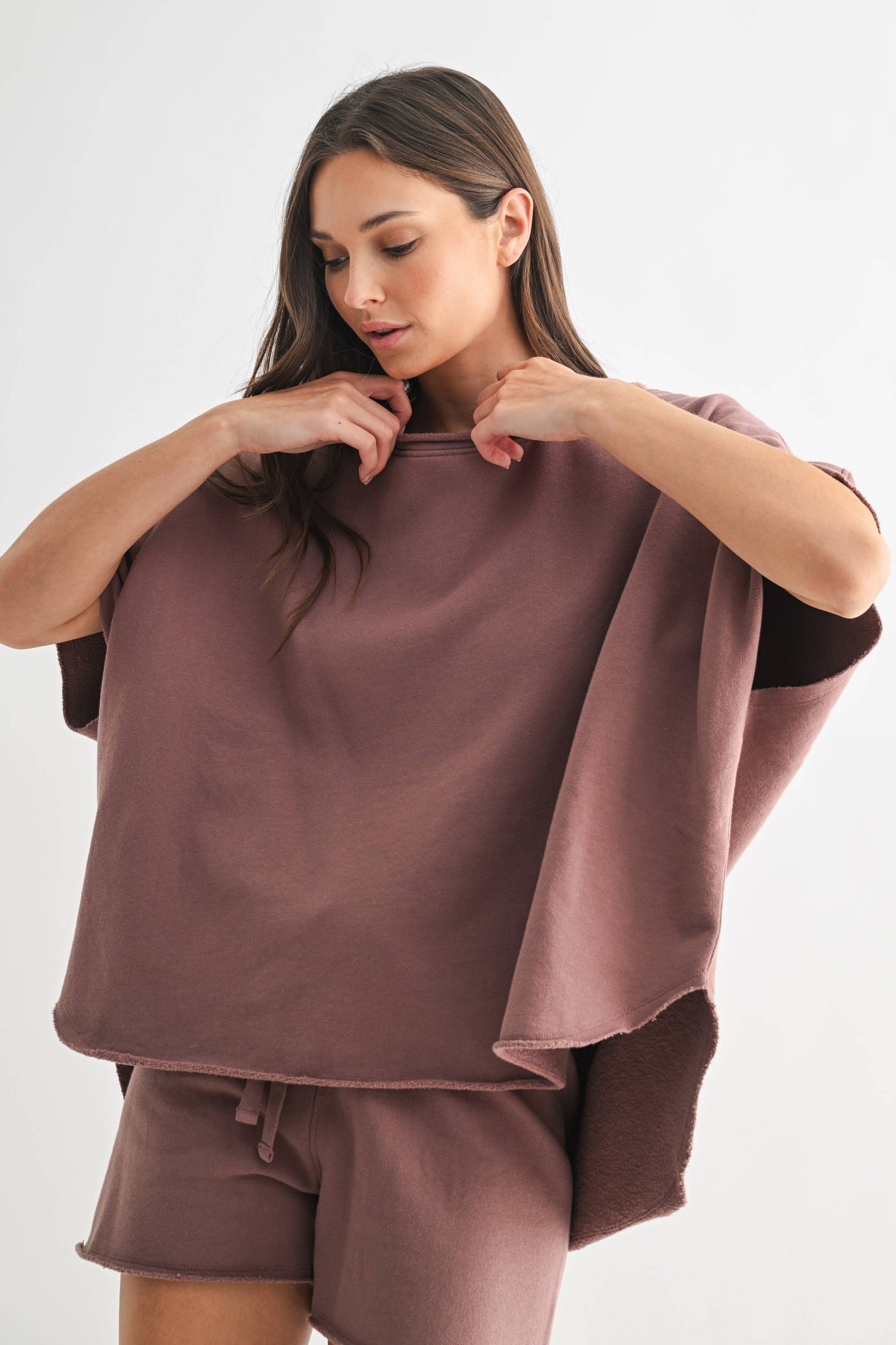 Loose Dolman Sleeve Top-Short Sleeve Tops-Krush Kandy, Women's Online Fashion Boutique Located in Phoenix, Arizona (Scottsdale Area)