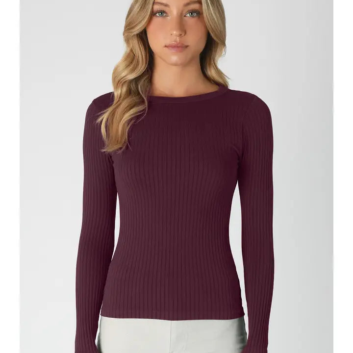 Wide Ribbed Long Sleeve Top-Krush Kandy, Women's Online Fashion Boutique Located in Phoenix, Arizona (Scottsdale Area)