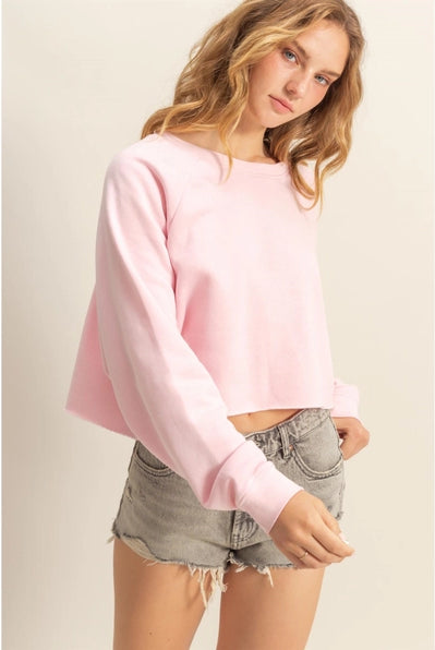 Chill Mode Cropped Sweatshirt-Sweatshirt-Krush Kandy, Women's Online Fashion Boutique Located in Phoenix, Arizona (Scottsdale Area)
