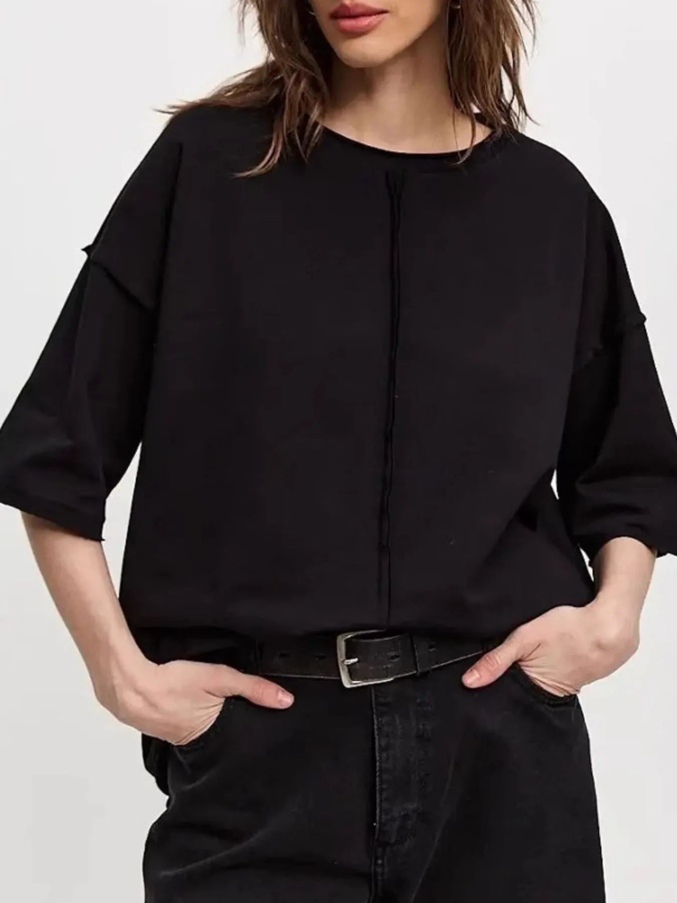 Round Neck Half Sleeve T-Shirt-Krush Kandy, Women's Online Fashion Boutique Located in Phoenix, Arizona (Scottsdale Area)