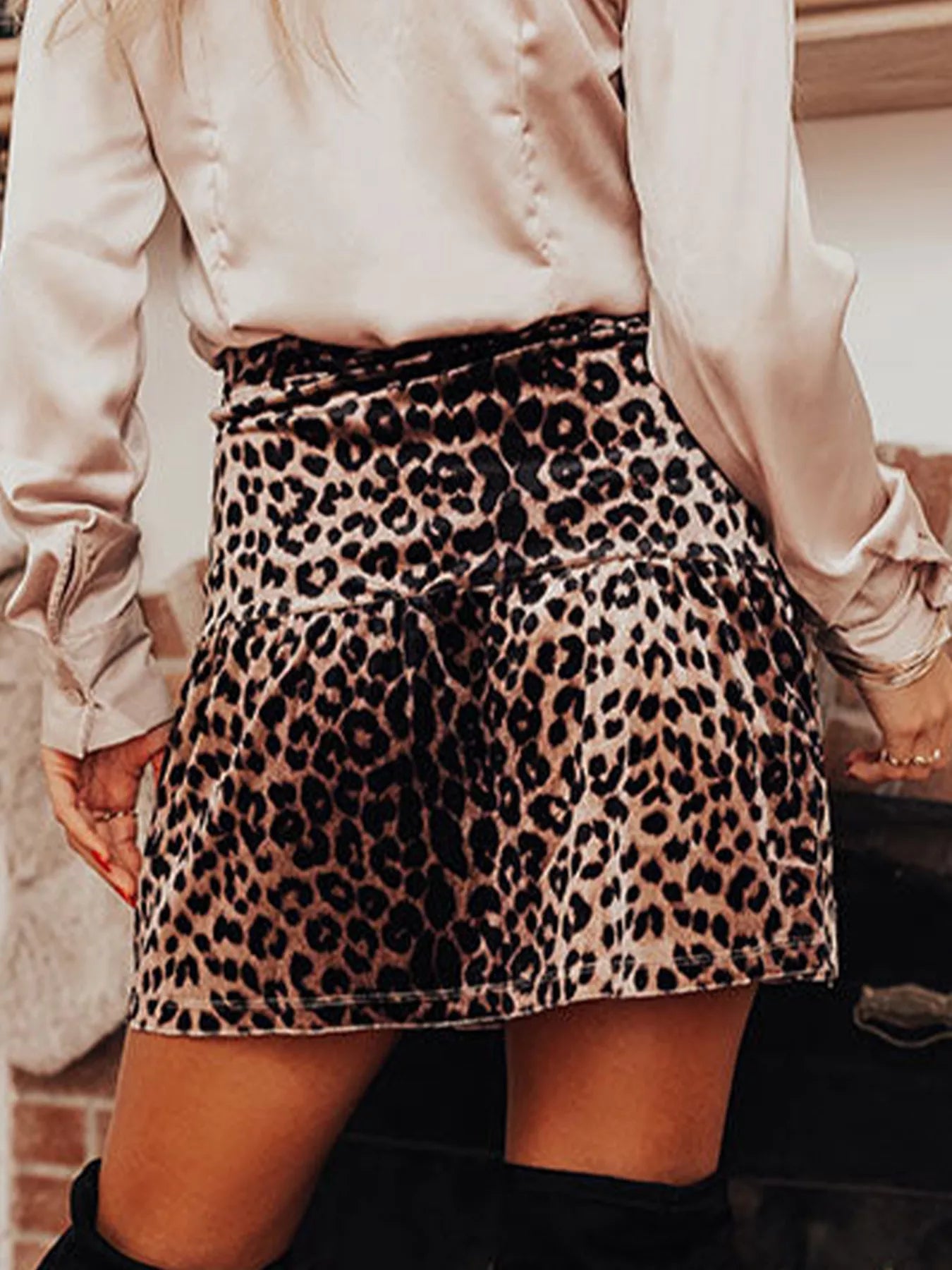 Leopard Tiered Mini Skirt-Krush Kandy, Women's Online Fashion Boutique Located in Phoenix, Arizona (Scottsdale Area)