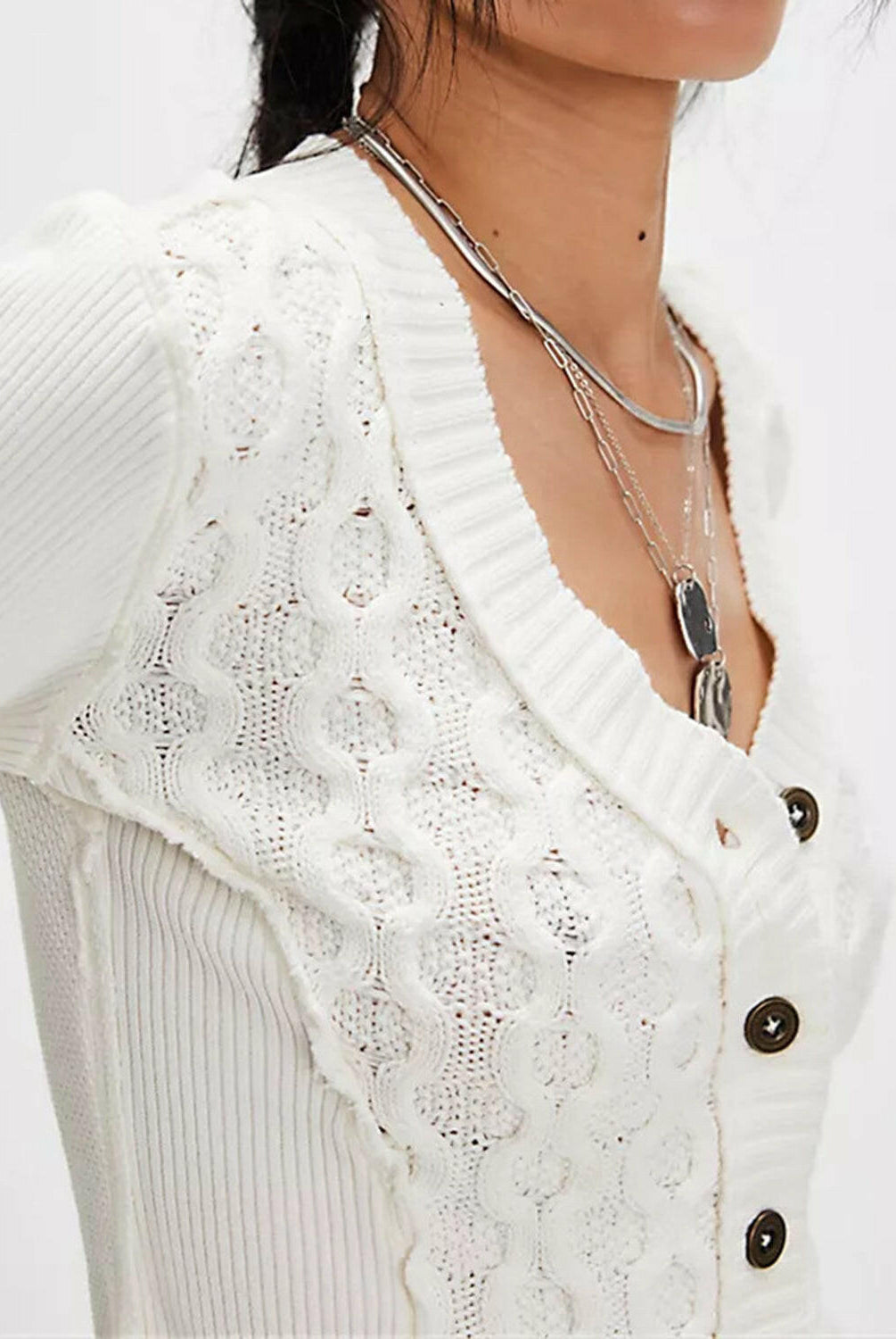 V-Neck Button Up Cropped Cardigan-Krush Kandy, Women's Online Fashion Boutique Located in Phoenix, Arizona (Scottsdale Area)