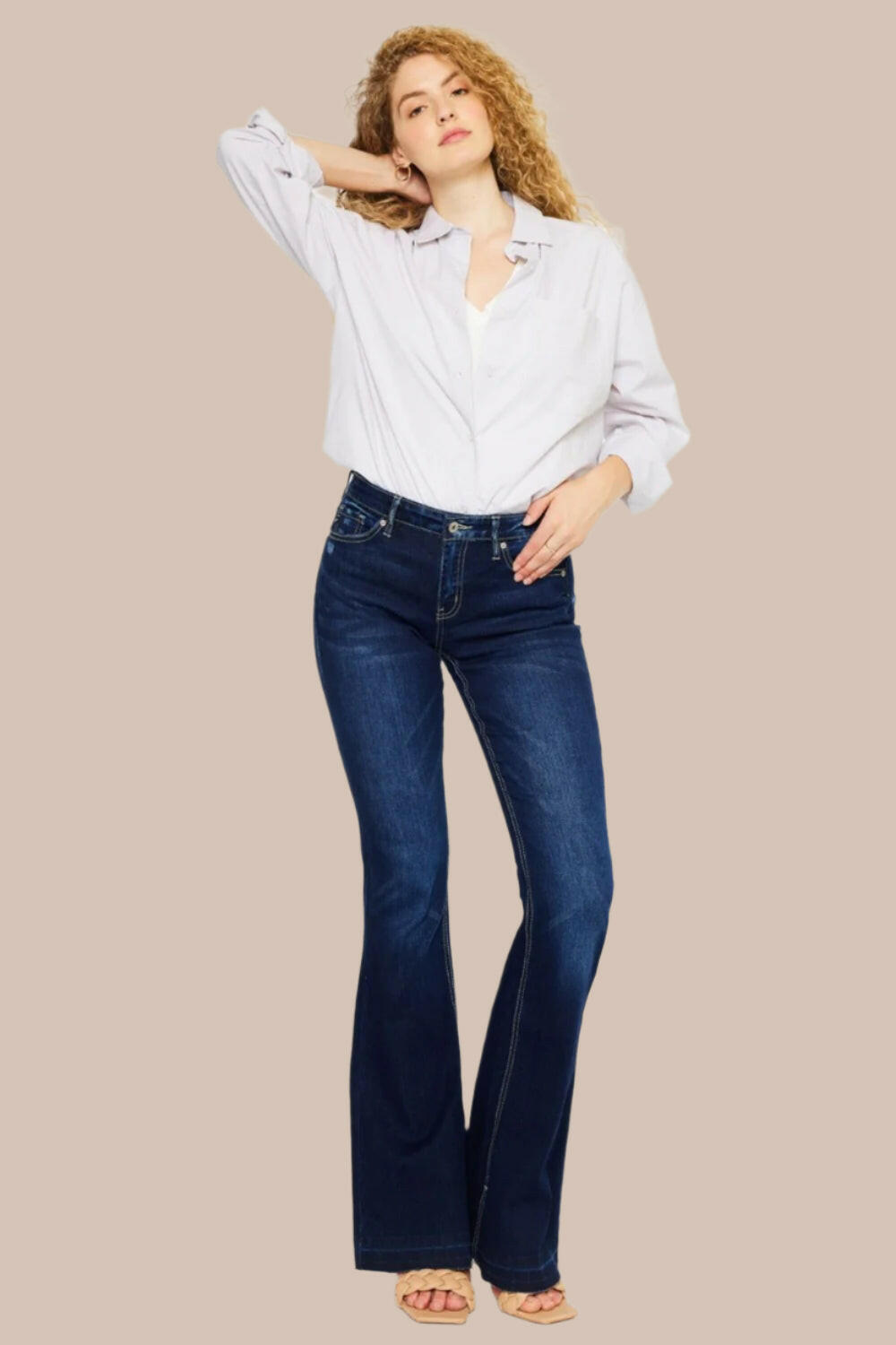 Kancan Mid Rise Slim Flare Jeans-Krush Kandy, Women's Online Fashion Boutique Located in Phoenix, Arizona (Scottsdale Area)
