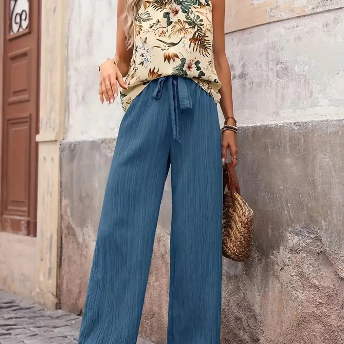 Printed Tank Top and Wide Leg Pants Set-Tops-Krush Kandy, Women's Online Fashion Boutique Located in Phoenix, Arizona (Scottsdale Area)