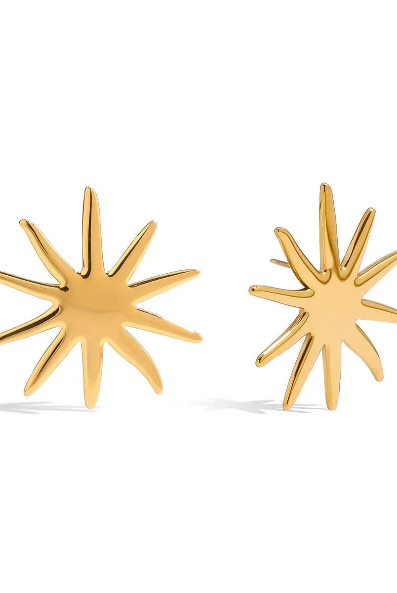 18K Gold-Plated Starburst Stud Earrings-Earrings-Krush Kandy, Women's Online Fashion Boutique Located in Phoenix, Arizona (Scottsdale Area)