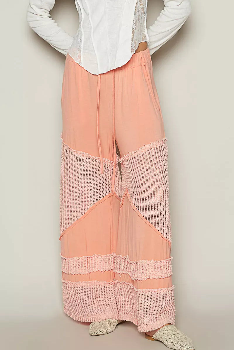 POL Drawstring Elastic Waistband Wide-Leg Pants-Pants-Krush Kandy, Women's Online Fashion Boutique Located in Phoenix, Arizona (Scottsdale Area)