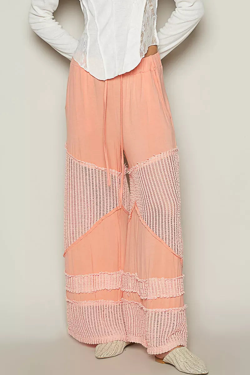 POL Drawstring Elastic Waistband Wide-Leg Pants-Pants-Krush Kandy, Women's Online Fashion Boutique Located in Phoenix, Arizona (Scottsdale Area)