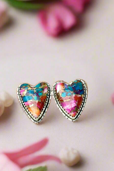 Love Is In The Air Heart Slab Earrings-Earrings-Krush Kandy, Women's Online Fashion Boutique Located in Phoenix, Arizona (Scottsdale Area)