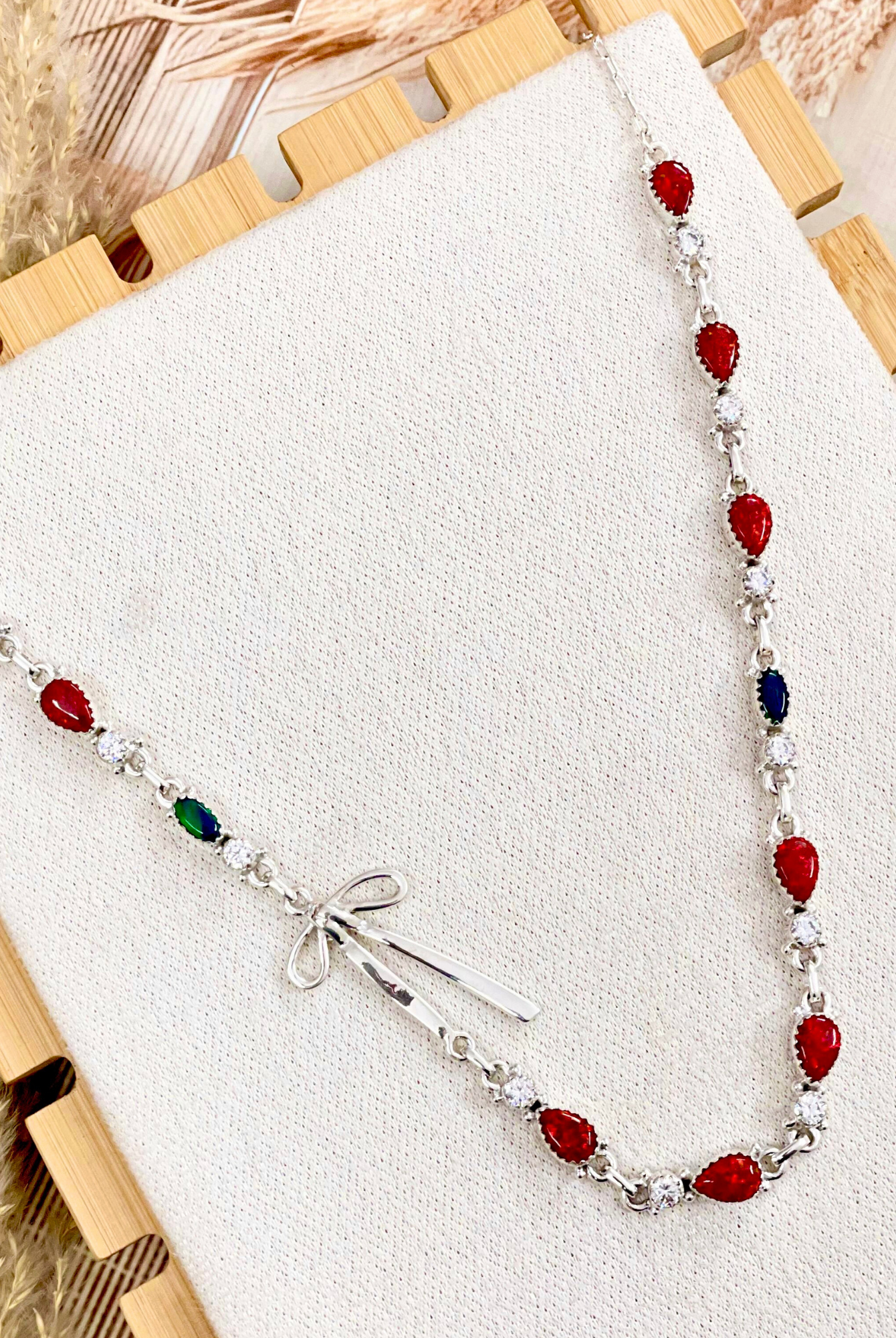 One Of A Kind Northern Ember Bow Necklaces-Necklaces-Krush Kandy, Women's Online Fashion Boutique Located in Phoenix, Arizona (Scottsdale Area)