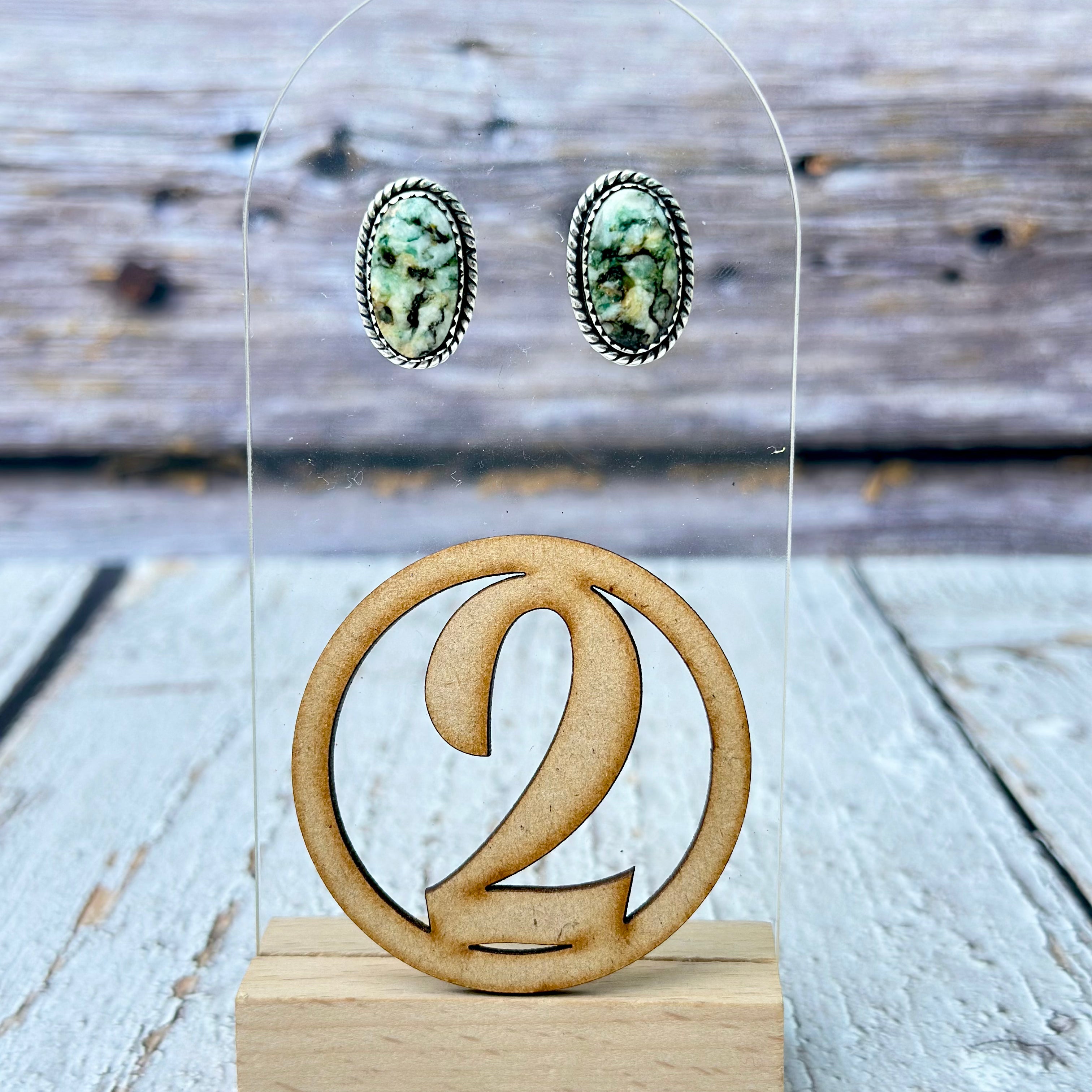 Jasper Slab Stud Earrings-Earrings-Krush Kandy, Women's Online Fashion Boutique Located in Phoenix, Arizona (Scottsdale Area)