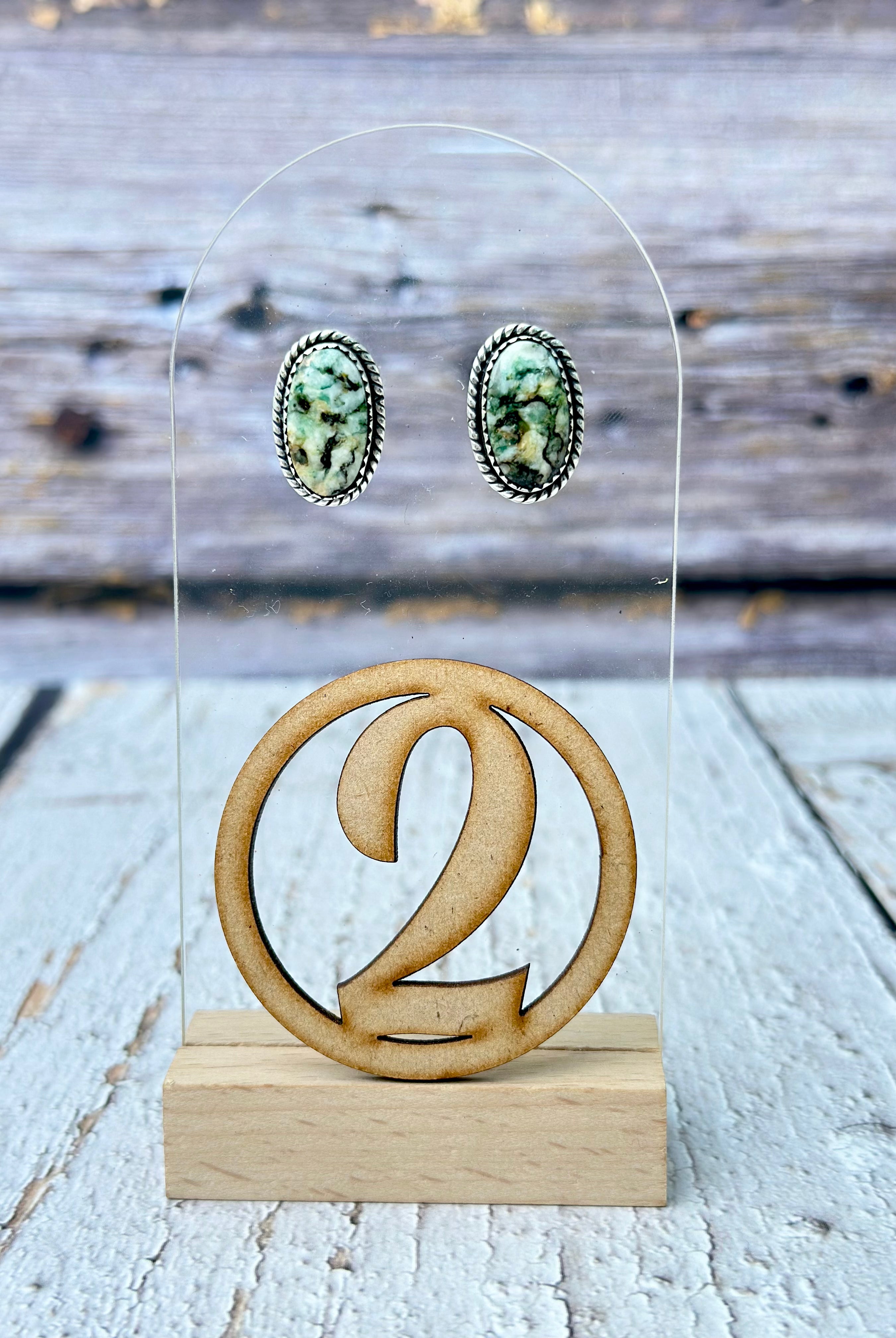 Jasper Slab Stud Earrings-Earrings-Krush Kandy, Women's Online Fashion Boutique Located in Phoenix, Arizona (Scottsdale Area)