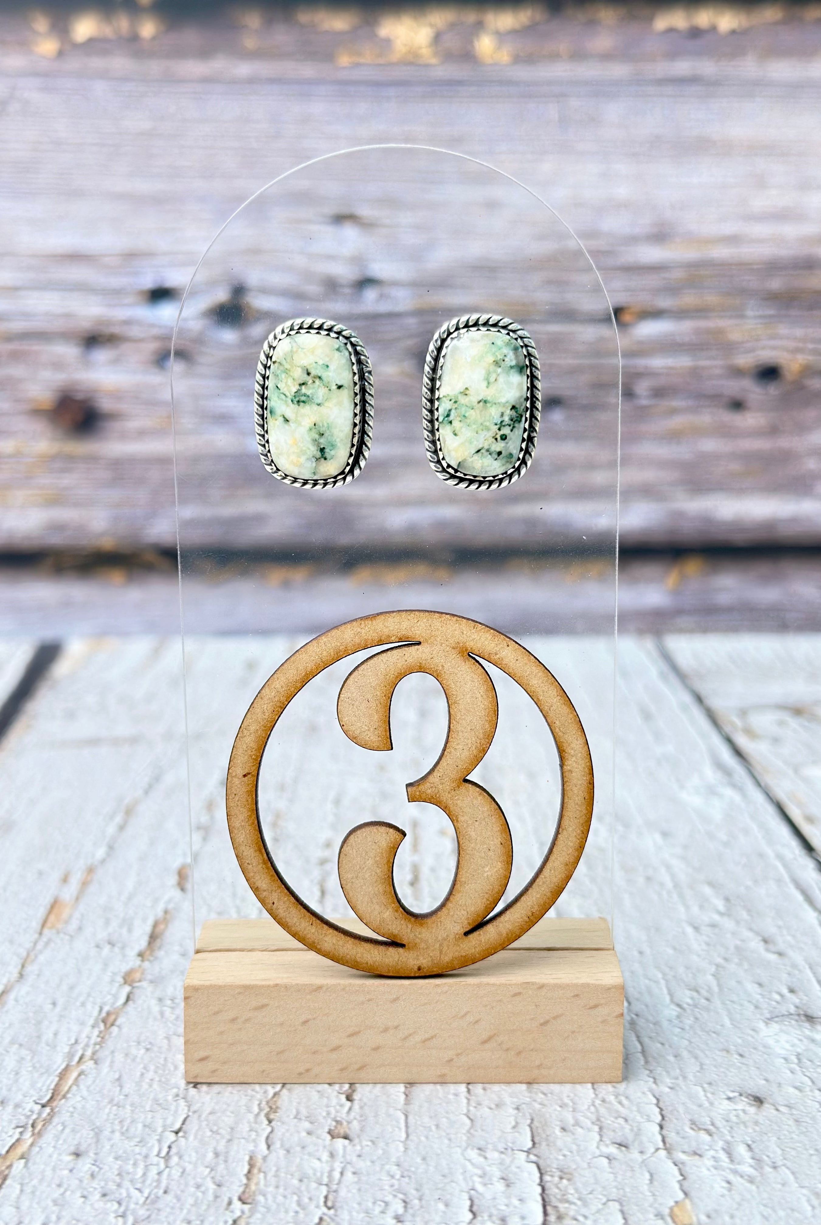 Jasper Slab Stud Earrings-Earrings-Krush Kandy, Women's Online Fashion Boutique Located in Phoenix, Arizona (Scottsdale Area)