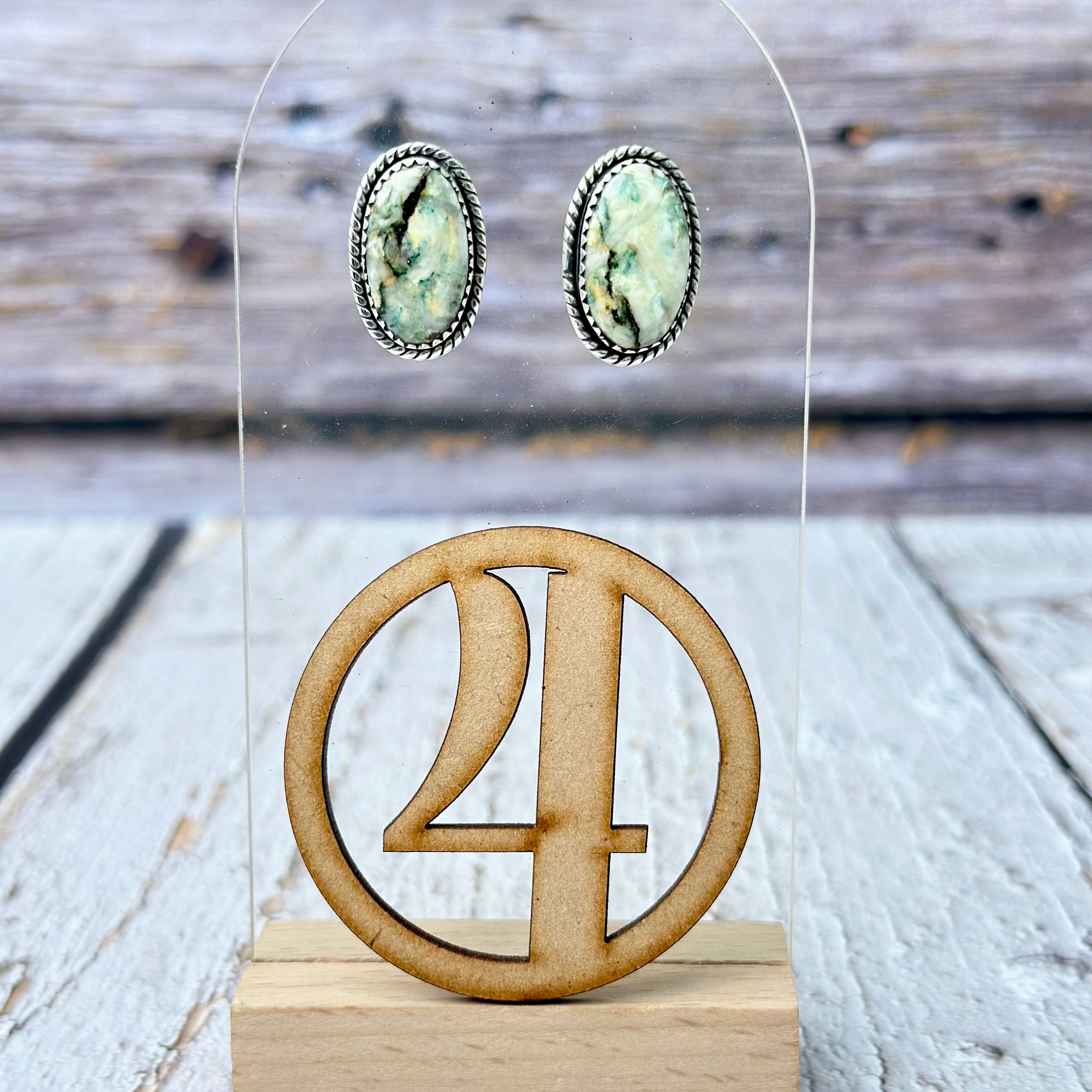 Jasper Slab Stud Earrings-Earrings-Krush Kandy, Women's Online Fashion Boutique Located in Phoenix, Arizona (Scottsdale Area)