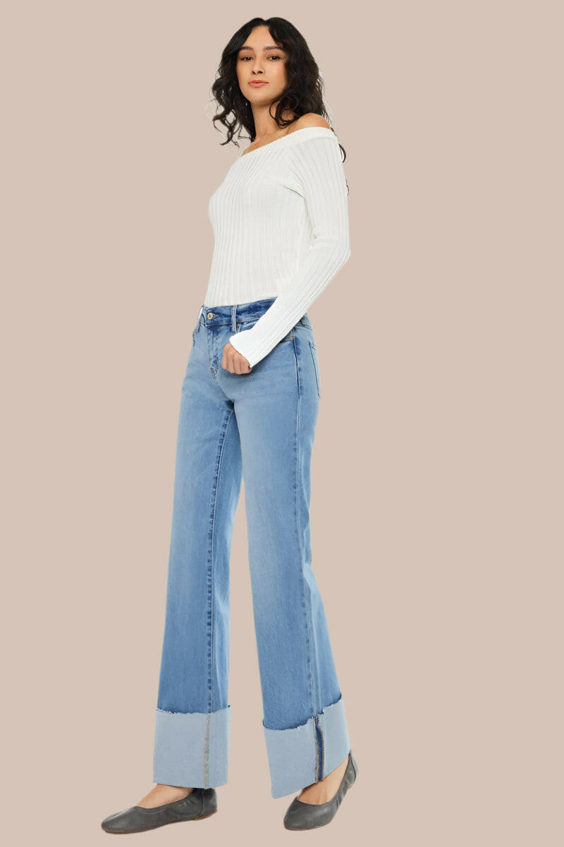 Kancan Mid Rise Wide Flare-Jeans-Krush Kandy, Women's Online Fashion Boutique Located in Phoenix, Arizona (Scottsdale Area)