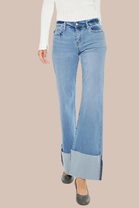 Kancan Mid Rise Wide Flare-Jeans-Krush Kandy, Women's Online Fashion Boutique Located in Phoenix, Arizona (Scottsdale Area)