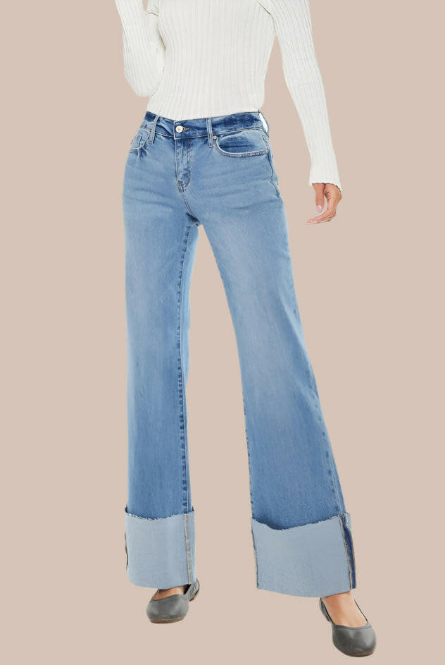 Kancan Mid Rise Wide Flare-Jeans-Krush Kandy, Women's Online Fashion Boutique Located in Phoenix, Arizona (Scottsdale Area)