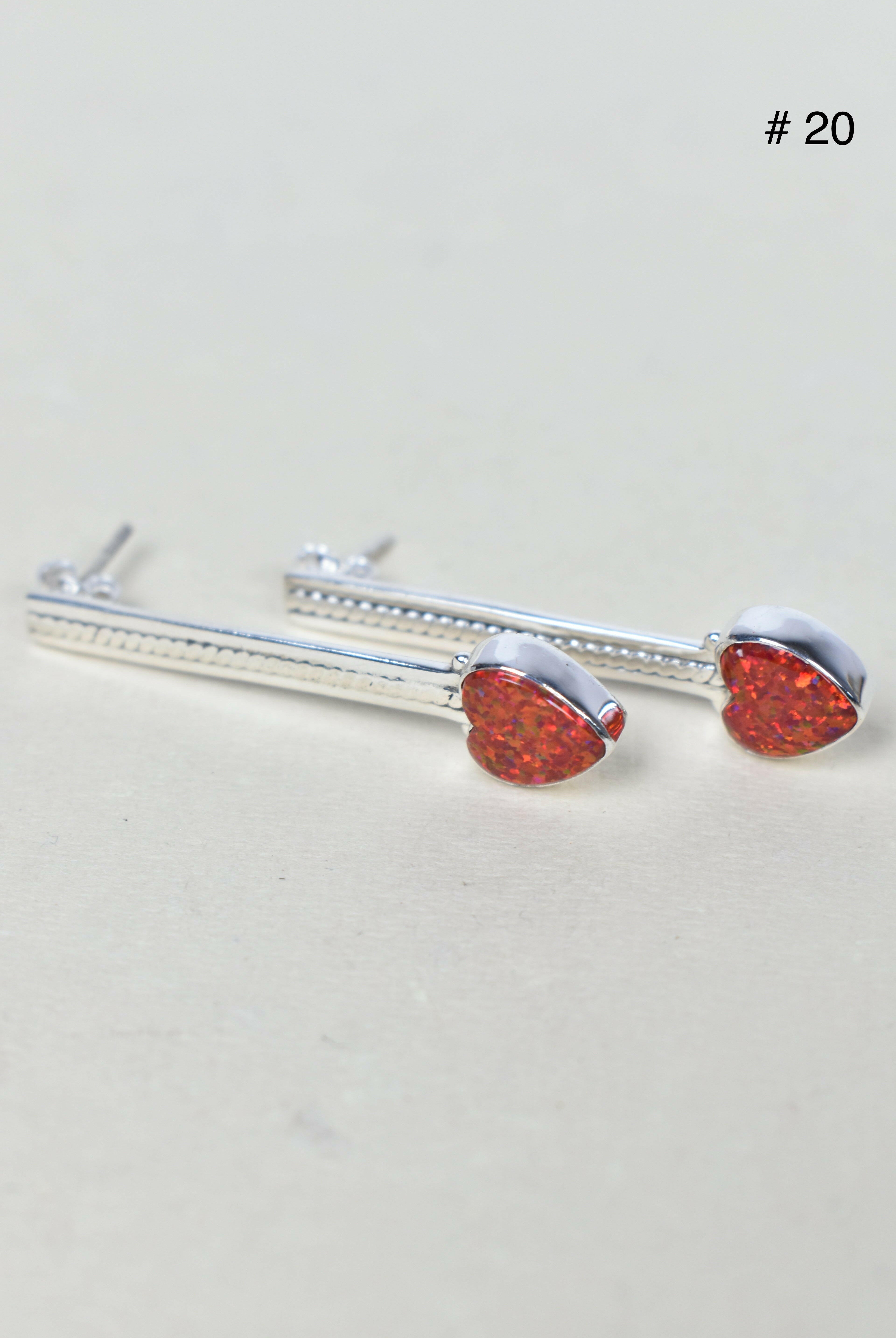 Silver Solitaire Bar Earrings-Drop Earrings-Krush Kandy, Women's Online Fashion Boutique Located in Phoenix, Arizona (Scottsdale Area)