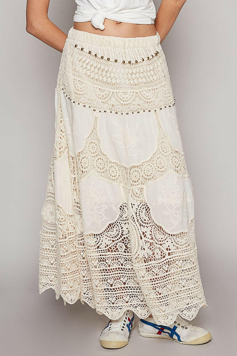 Crochet Waved Edge Long Skirt-Krush Kandy, Women's Online Fashion Boutique Located in Phoenix, Arizona (Scottsdale Area)