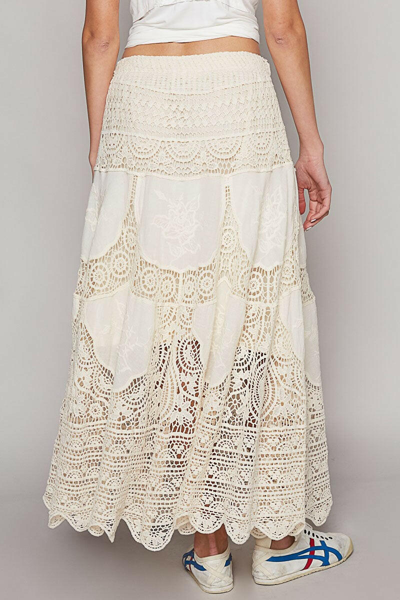 Crochet Waved Edge Long Skirt-Krush Kandy, Women's Online Fashion Boutique Located in Phoenix, Arizona (Scottsdale Area)