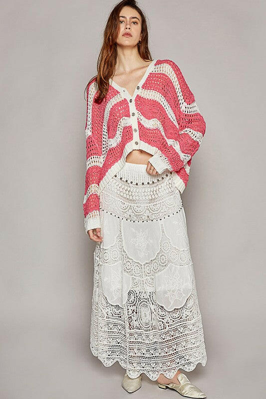 Crochet Waved Edge Long Skirt-Krush Kandy, Women's Online Fashion Boutique Located in Phoenix, Arizona (Scottsdale Area)