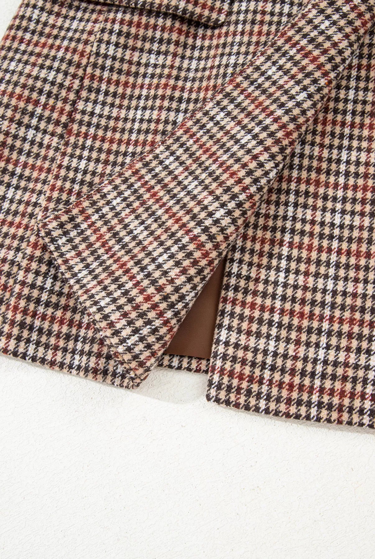 Houndstooth Lapel Collar Blazer-Blazers-Krush Kandy, Women's Online Fashion Boutique Located in Phoenix, Arizona (Scottsdale Area)