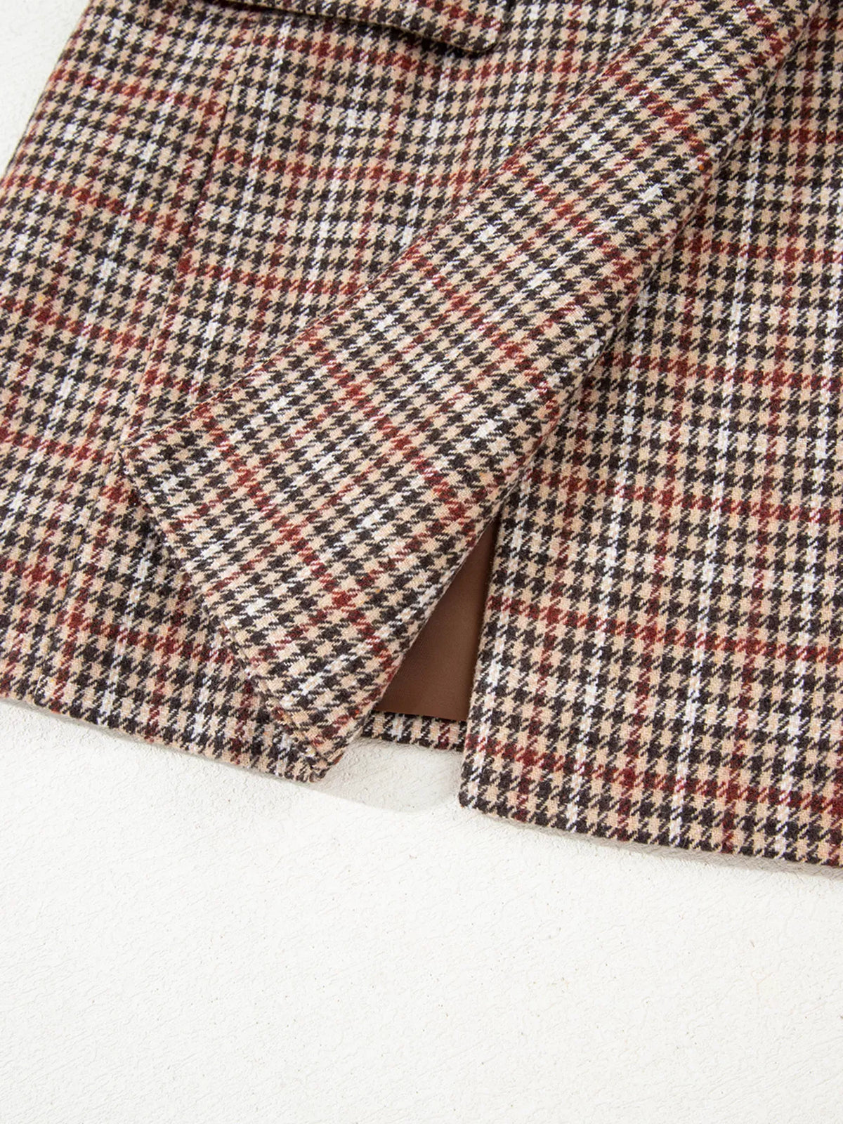 Houndstooth Lapel Collar Blazer-Blazers-Krush Kandy, Women's Online Fashion Boutique Located in Phoenix, Arizona (Scottsdale Area)