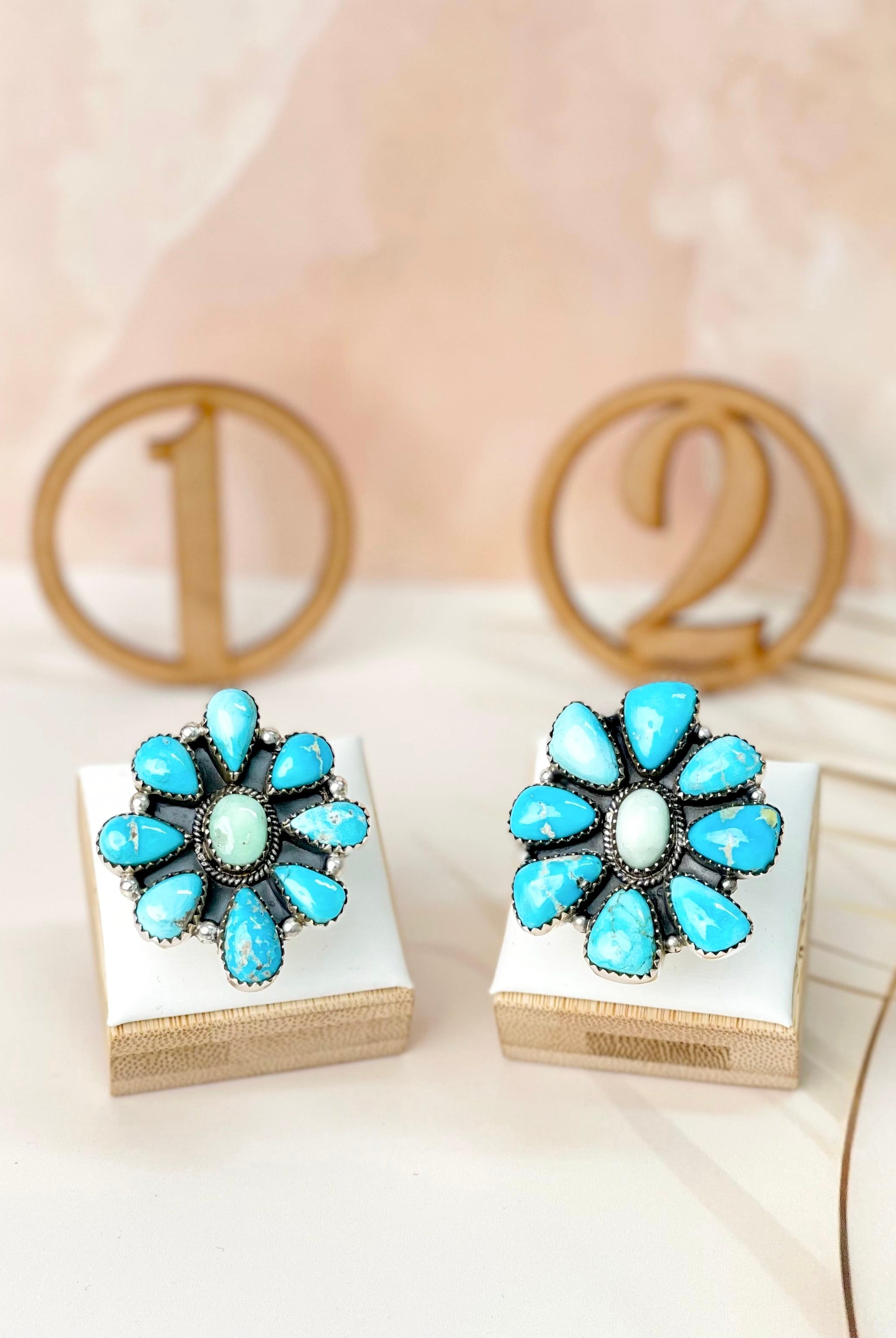 White Water Turquoise & Paloma Western Rings Bno. 10-Rings-Krush Kandy, Women's Online Fashion Boutique Located in Phoenix, Arizona (Scottsdale Area)